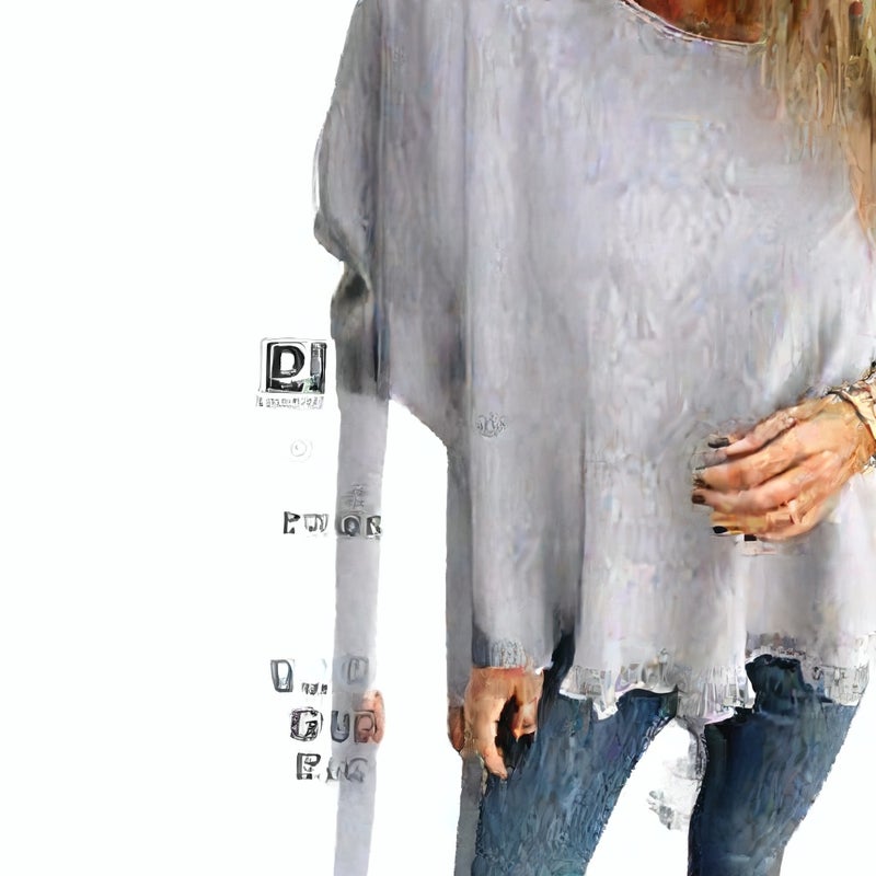 Loose Long Sleeve Knit Top with Ruffle Trim - Image 3
