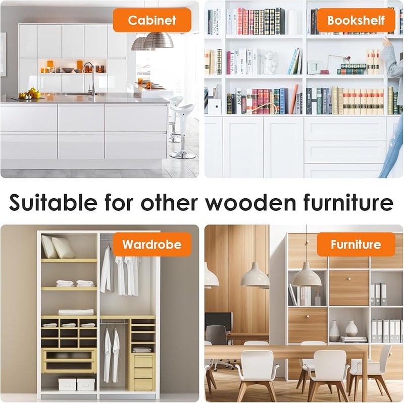 Orange 3 Piece Set Wood Router Slotting Bracket Stable Invisible Fastener Dust Proof Hole - Image 4