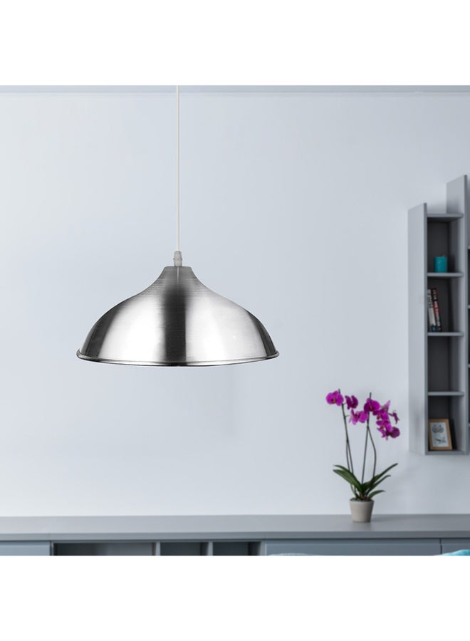 El Rawda Lighting Indo Ceiling Lamp - Single | modern decorative LED E27 pendant light ceiling lamp hanging | suitable for any room | Color: Silver | Size: 70x34 cm