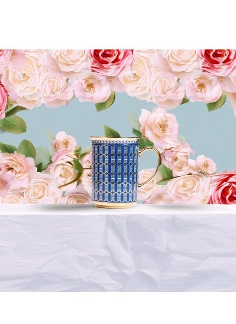 A luxurious and elegant cup of tea and coffee, made of Turkish ceramic