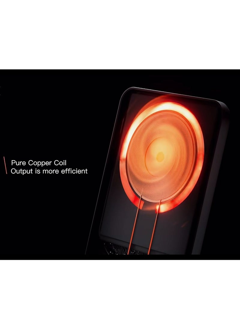 دولتري أحدث شاحن محمول 20 وات 10000 مللي أمبير في الساعة باور بانك صغير، باور بانك مغناطيسي لاسلكي سريع الشحن من سبائك الألومنيوم مع شاشة LED Q9 (أخضر) - Image 3