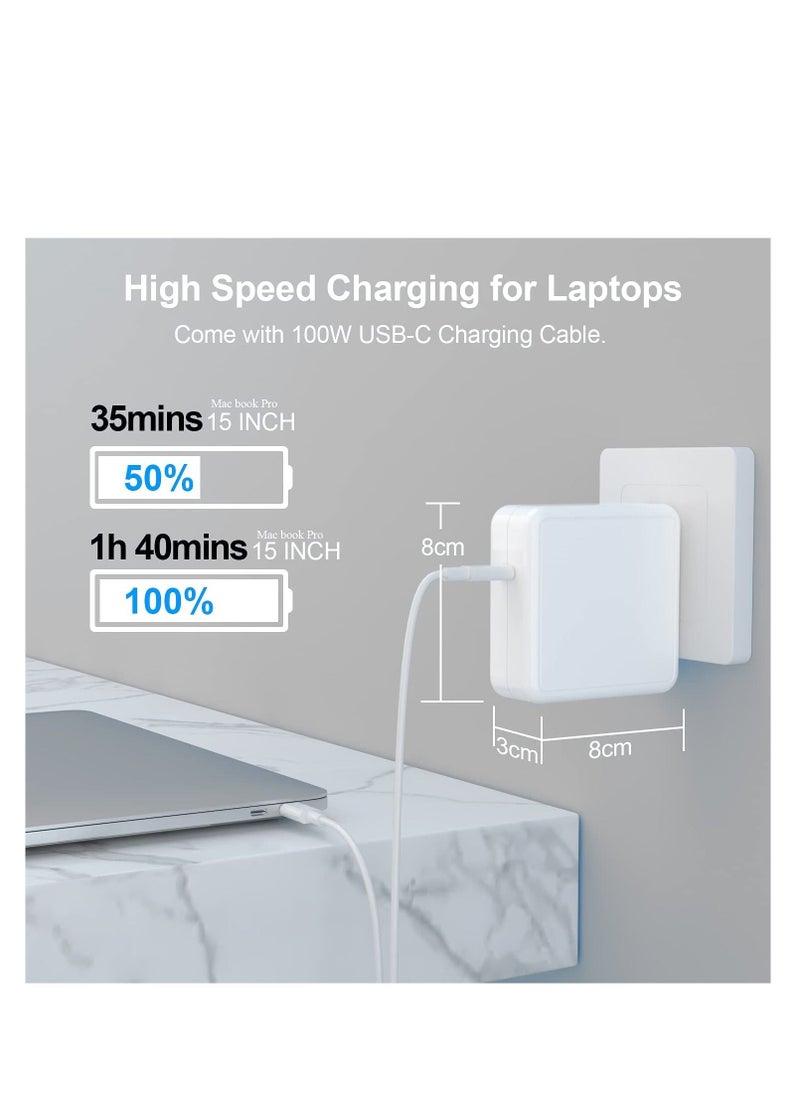 Generic - 87W USB C Power Adapter Compatible with M-ac Book Pro Charger, USB C 87W 61W PD Power Delivery Fast Charging Compatible with Mac book Pro 13 Inch 15 Inch Mac Book Air Samsung Lenovo - Image 1