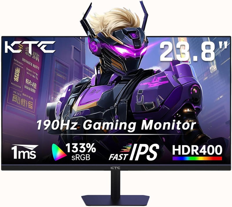 KTC 24 Inch 180Hz/190Hz FHD Gaming Monitor H24F8, PC Computer Monitor, Fast IPS Panel, 2 HDMI & 1 DP Port, Compatible Freesync, Bluelight Filter, Wall Mountable, 133% sRGB, HDR400 - Image 1