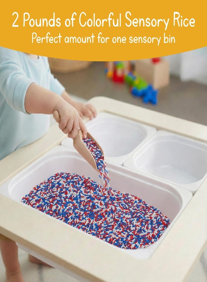 7 Days of Play Red White and Blue Sensory Play Rice for Kids, 2 lbs – Patriotic Sensory Bin Filler for Scooping, Pouring, Sorting & Creative Play – Perfect for Sensory Tables and Fine Motor Play – Ages 3+ - Image 3