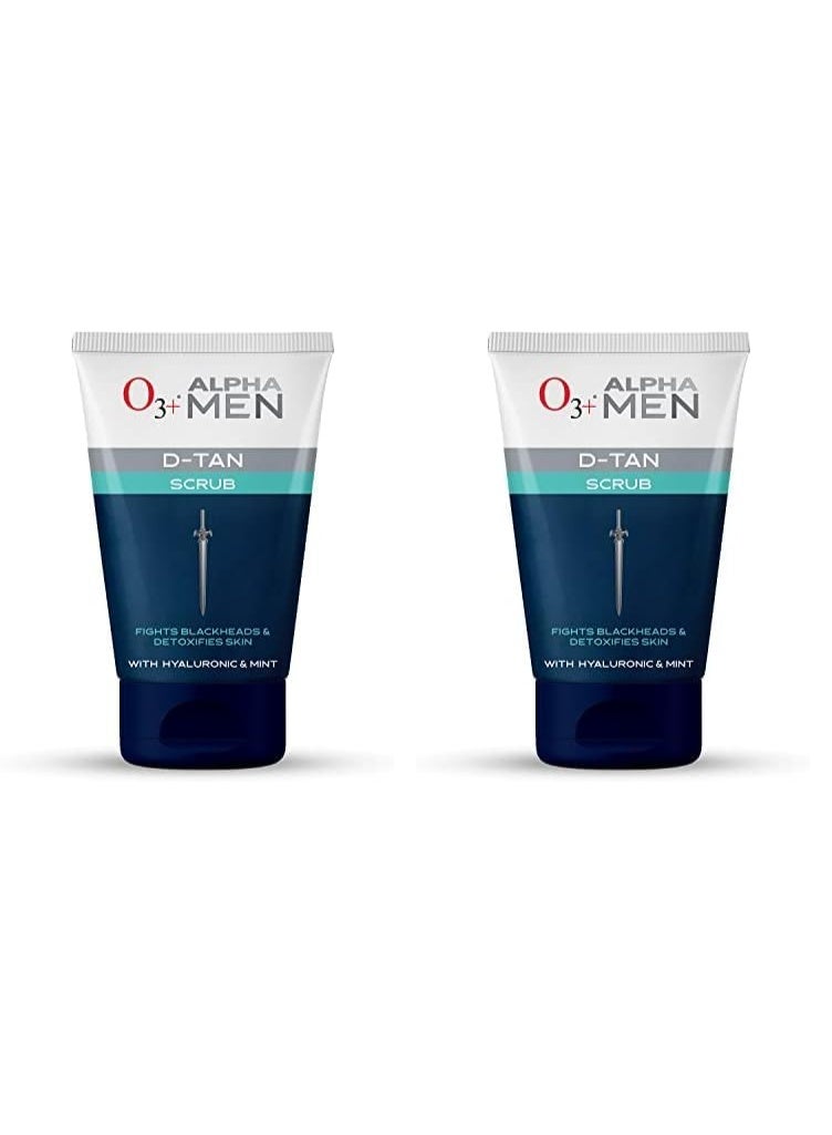 O3+‎ مقشر O3+ ALPHA MEN Acno D-TAN مع حمض الهيالورونيك والنعناع 50 غرام - مقشر لإزالة التصبغات | يحارب الرؤوس السوداء وينظف البشرة من السموم - Image 1