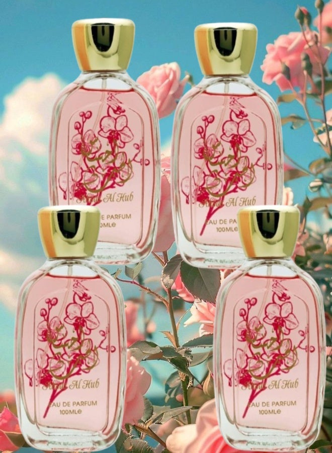 WARD 4 Pieces Ahsas Al Hub Perfume 100ML - Image 1