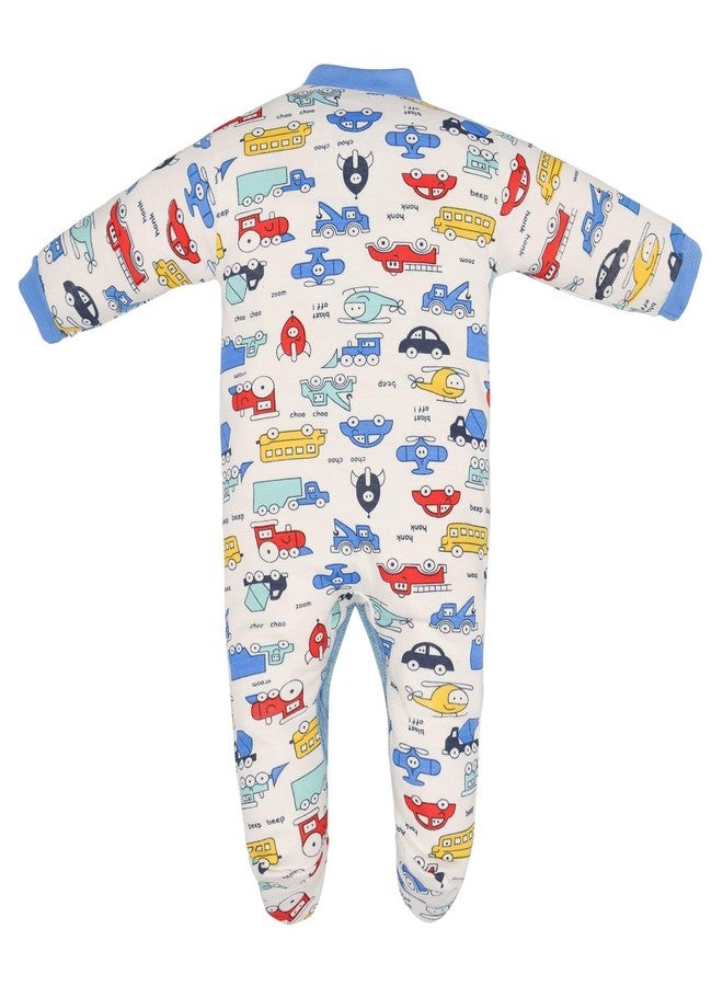 Magic Town® 100% Hosiery Cotton Unisex Romper for Kids and Infants Set of 3 (Royal Blue) (3-6 Months) - Image 5