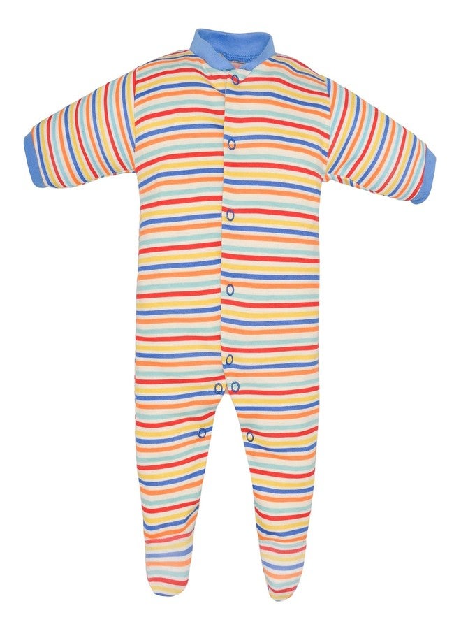 Magic Town® 100% Hosiery Cotton Unisex Romper for Kids and Infants Set of 3 (Royal Blue) (3-6 Months) - Image 3