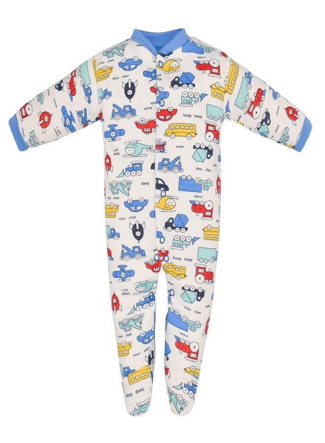 Magic Town® 100% Hosiery Cotton Unisex Romper for Kids and Infants Set of 3 (Royal Blue) (3-6 Months) - Image 2