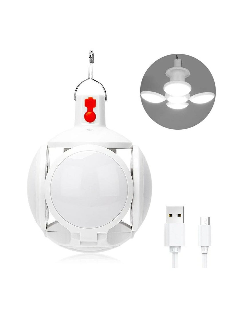 Ball-shaped LED emergency flashlight, lighting and battery that lasts for long hours, with a USB charger and 3 lighting modes - Image 1