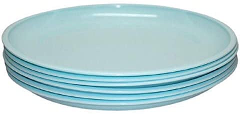 CoolKart Microwave Safe Unbreakable Round Full Plates with Bowl 3 Plates 3 Bowl Aqua Blue - Image 4