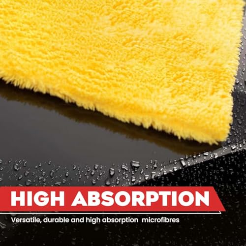 Autofy Multipurpose Microfiber Cleaning Towel Cloth 800 GSM [**Pack of 4**] Highly Absorbent Dust Towels for All Vehicles Bikes Cars Glass Kitchens (40cm x 40cm Multicolour) - Image 5