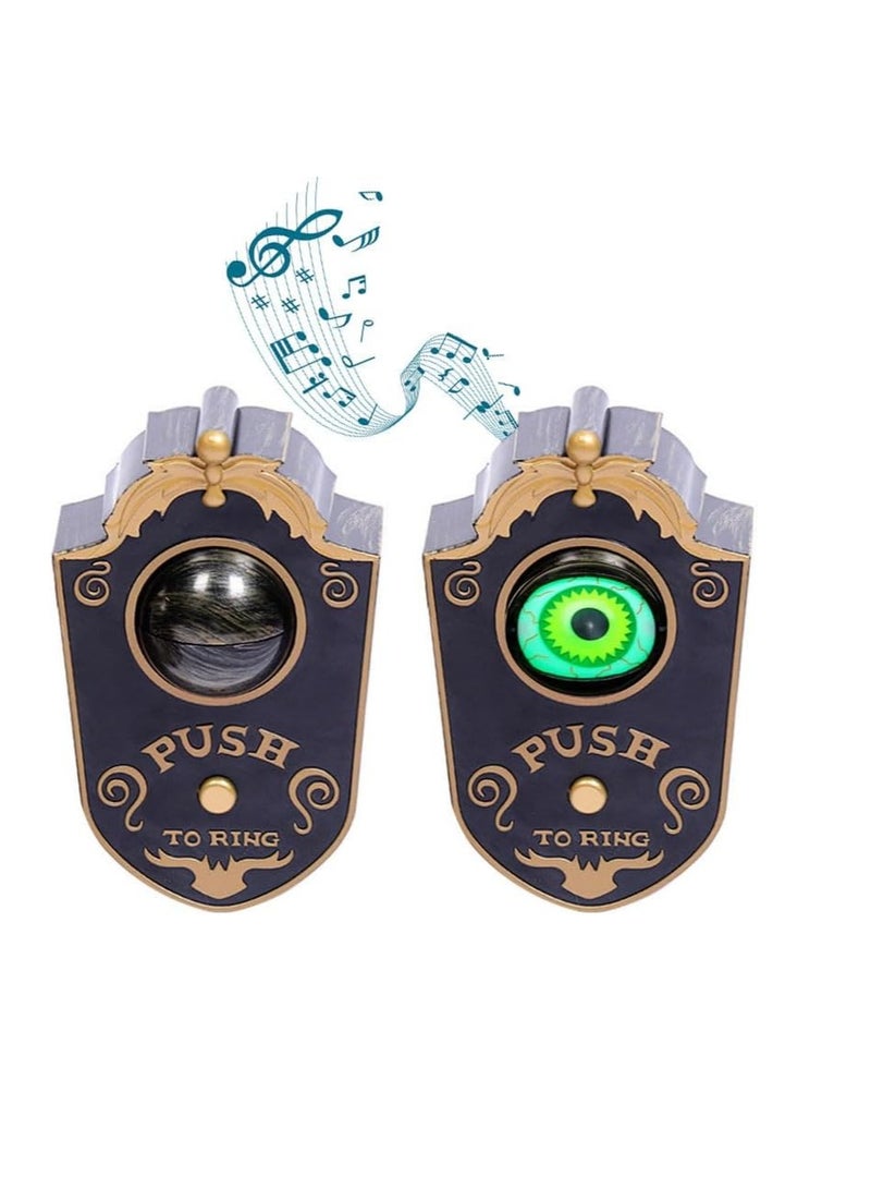 إسكدنيا Glowing  Doorbell Animated One-Eye Doorbell With Scary Sound Effect Outside  Decoration Doorbell Trick Or Treat Party Pranky Toy Pub Bar Haunted House Indoor Outdoor Decor 