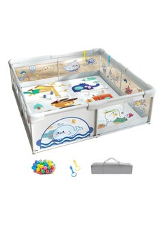 TDOO Baby Playpen for Toddler, Has 2 Handle Loops, Indoor & Ou r Kids Activity Center with Anti-Slip Base, Sturdy Safety Play Yard with Soft Breathable Mesh, Playpen for Babies  - Image 1