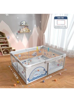 TDOO Baby Playpen for Toddler, Has 2 Handle Loops, Indoor & Ou r Kids Activity Center with Anti-Slip Base, Sturdy Safety Play Yard with Soft Breathable Mesh, Playpen for Babies  - Image 3