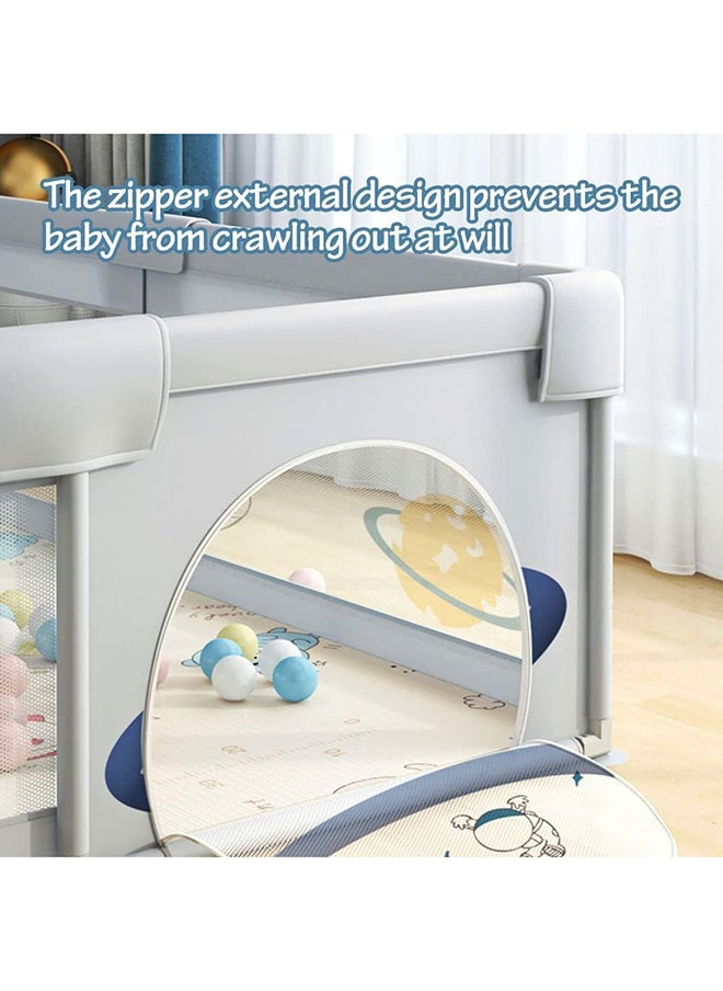 TDOO - Baby Playpen for Toddler, Has 2 Handle Loops, Indoor & Ou r Kids Activity Center with Anti-Slip Base, Sturdy Safety Play Yard with Soft Breathable Mesh, Playpen for Babies - Image 1