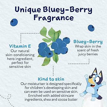 Childs Farm Kids Bluey Moisturiser BlueyBerry Soothing Moisturising Hydrating Suitable for Dry Sensitive Skin 200ml - Image 4