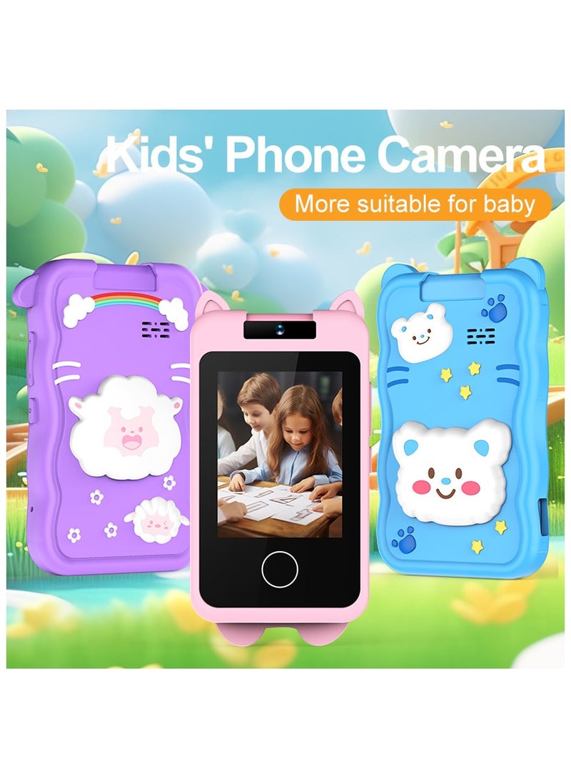 Kids Digital Camera with 2.4" HD Rotating Touch Screen, 1080P Video & 8MP Photos, Fun Filters, Puzzle Games, Voice Recording, Rechargeable Toddler Camera with 32GB Card Included, Perfect Birthday & Christmas Gift Toy - Image 4