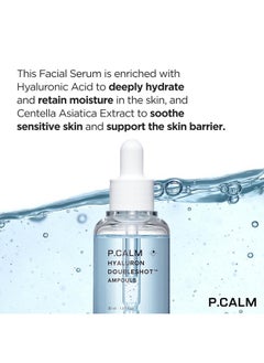 P.CALM Hyaluron Doubleshot Ampoule 30Ml Vegan Deep Hydrating Facial Serum With Hyaluronic Acid Gryceryl Glucoside Centella Asiatica For Sensitive Skin Korean Skincare  - Image 4