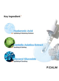 P.CALM Hyaluron Doubleshot Ampoule 30Ml Vegan Deep Hydrating Facial Serum With Hyaluronic Acid Gryceryl Glucoside Centella Asiatica For Sensitive Skin Korean Skincare  - Image 3