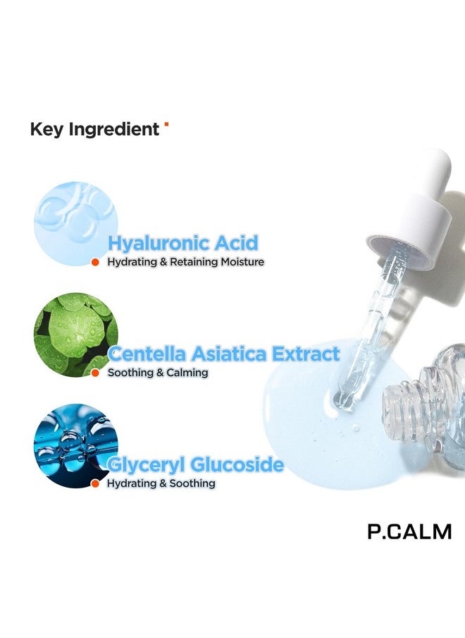 P.CALM Hyaluron Doubleshot Ampoule 30Ml Vegan Deep Hydrating Facial Serum With Hyaluronic Acid Gryceryl Glucoside Centella Asiatica For Sensitive Skin Korean Skincare  - Image 3