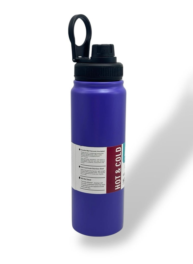 QSHOP® Thermal Bottle 800ml – with Ergonomic Handle for Easy Carry, Airtight Leak Proof Lock, Advanced Vacuum Insulation Technology to Keep Liquids Hot or Cold for a Long Time