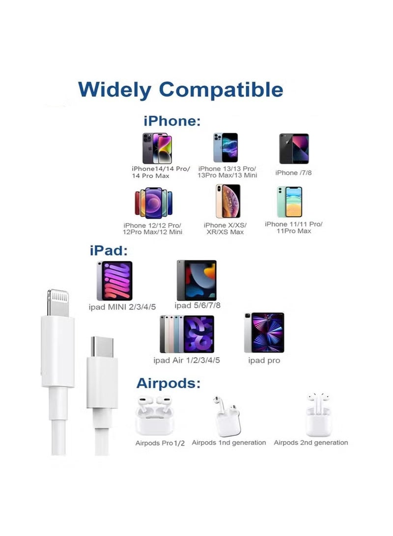 ابيل كابل USB-C إلى Lightning - 1 متر لأجهزة آيفون - أبيض - Image 4