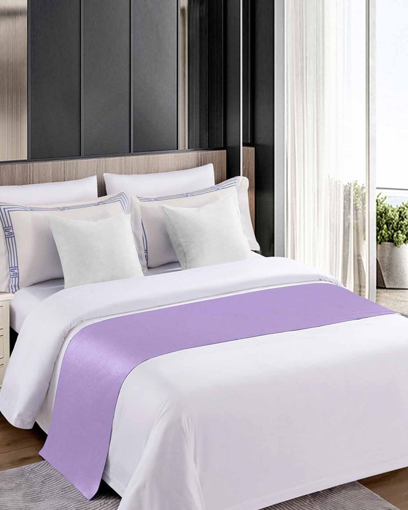 Purple Bed Runner 102x20 Inches for Cal King Bed Decorative Throw - Image 5