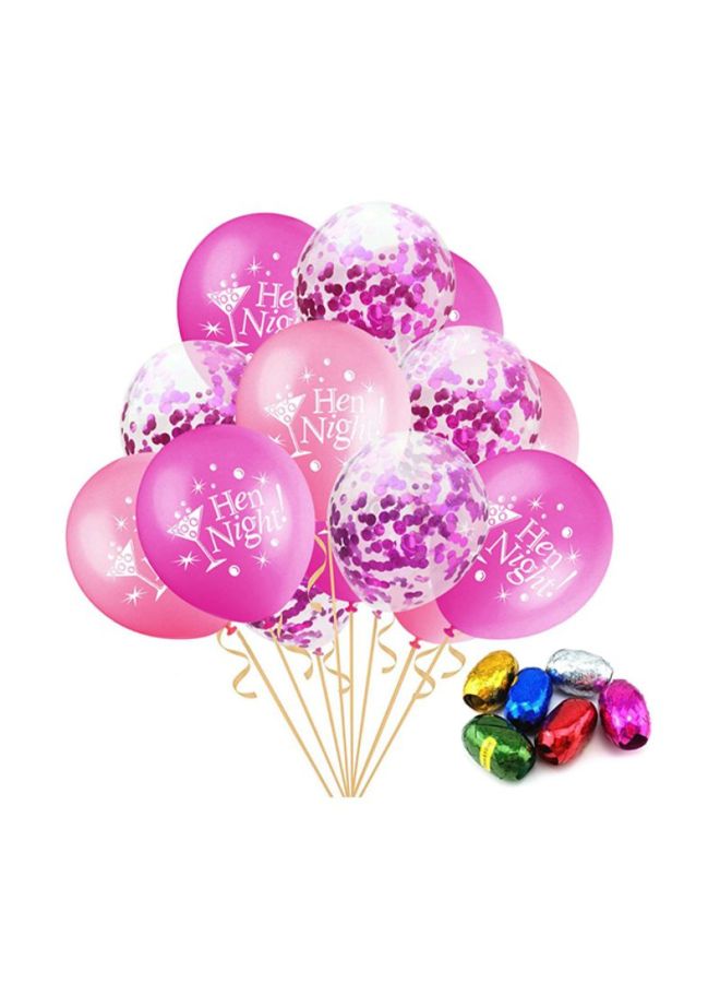 Sharpdo 15-Piece Hen Night Party Decoration Inflatable Balloon Set 12inch - Image 2
