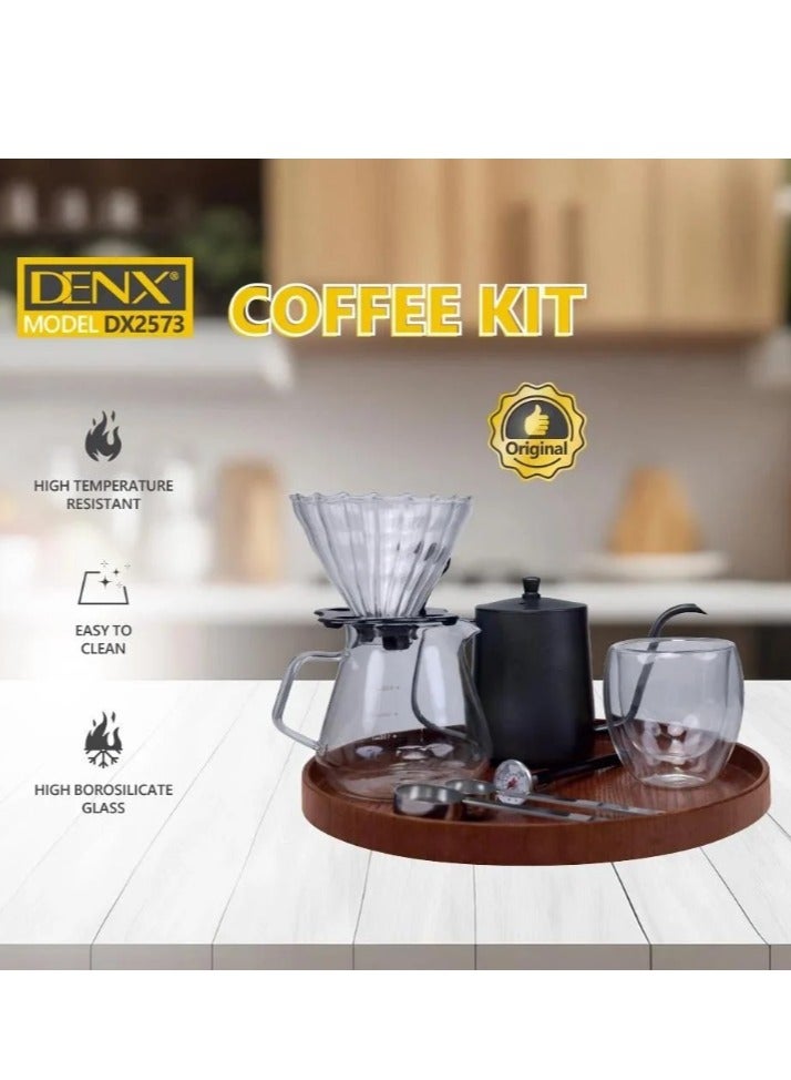 دينكس طقم صانع القهوة 12 قطعة V60 أدوات إكسسوارات القهوة مع حقيبة حمل محمولة طقم القهوة بالتنقيط DX2573 - Image 5