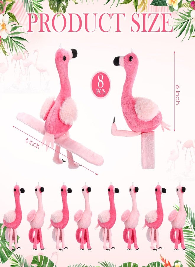 Skylety سكايليتي 8 قطع هدايا فلامنجو أساور دمى محشوة فلامنجو هدايا حفلات بالجملة لتزيين الحفلات هاواي لوازم أعياد الميلاد حشوات حقائب الهدايا مكافآت الصف - Image 2