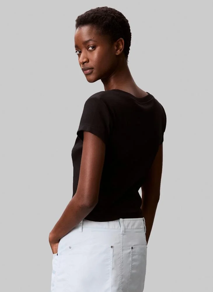 كالفن كلاين جينز Logo V Neck T-shirt