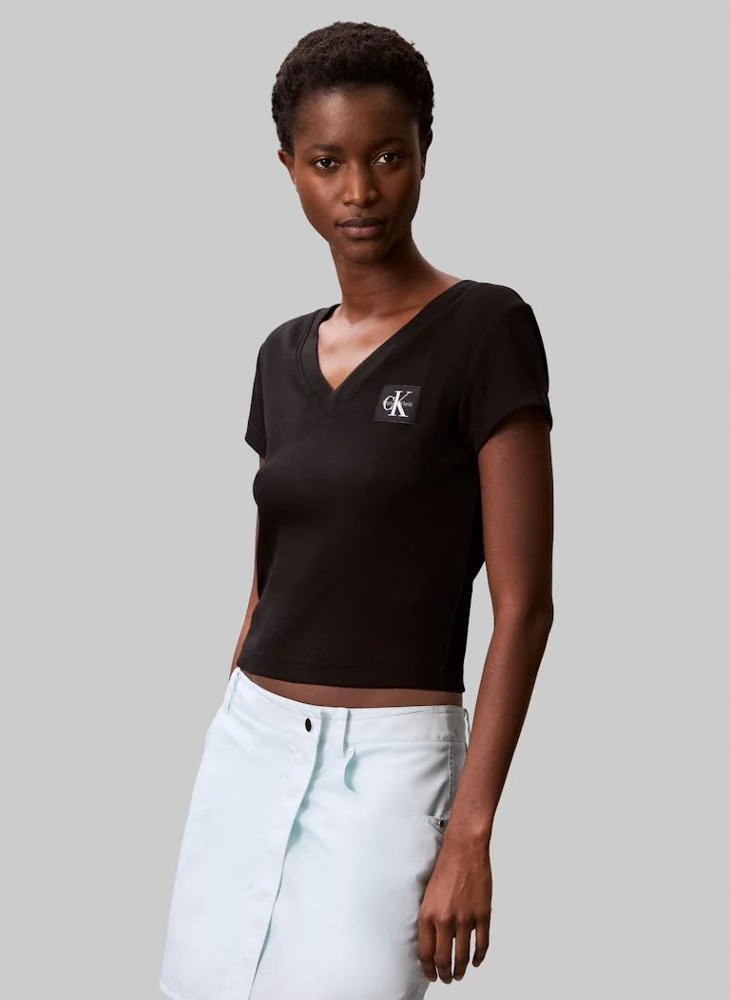كالفن كلاين جينز Logo V Neck T-shirt