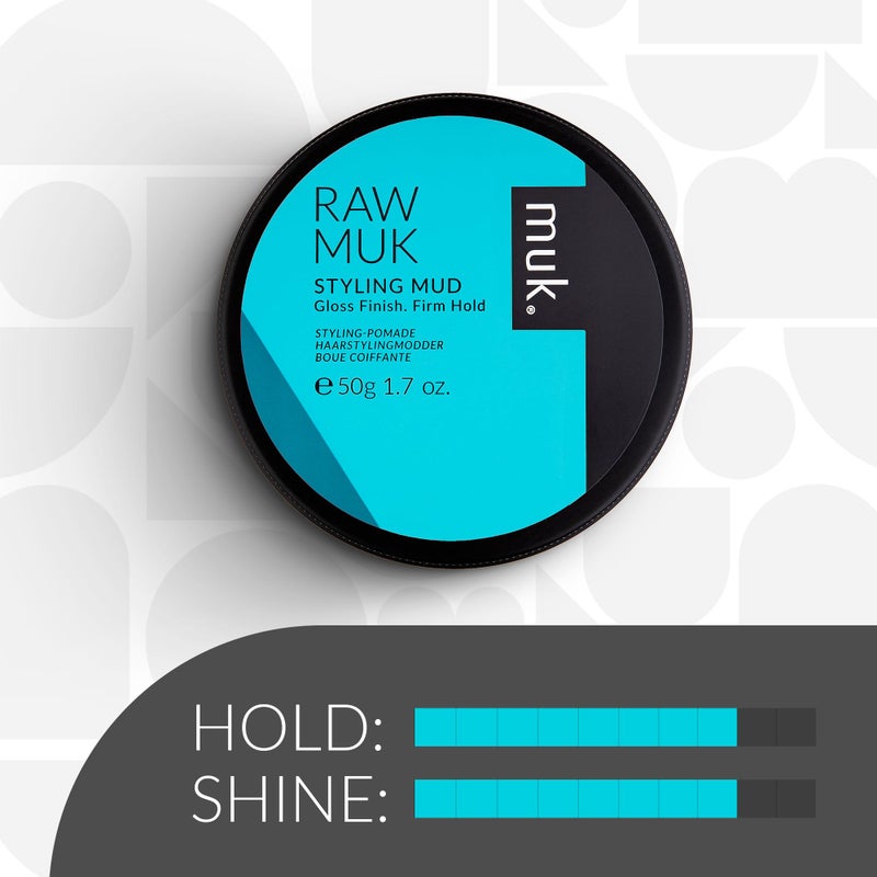 MUK. Haircare Raw Firm Hold Styling Mud, High Gloss Mud - 1.7oz - Image 4