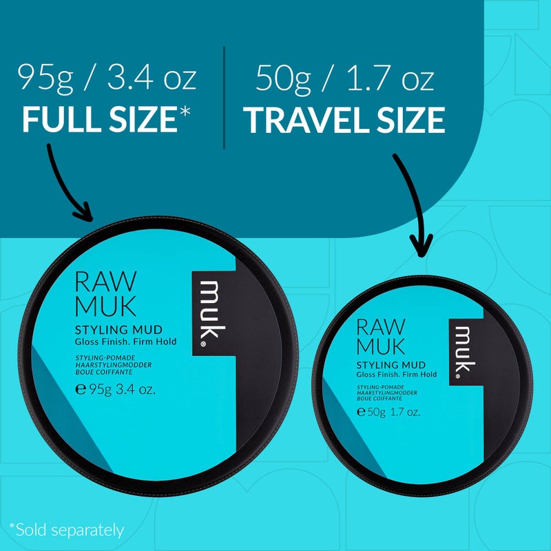 MUK. Haircare Raw Firm Hold Styling Mud, High Gloss Mud - 1.7oz - Image 3