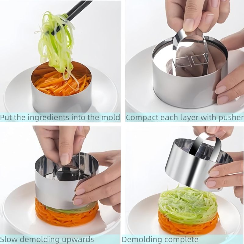 Round Baking Ring Molds: 3 Inch Diameter 1.6 Inch Depth 18/8 Food Grade Stainless Steel - Reusable Dishwasher Safe Non-Stick for Home Baking Restaurant Catering Dessert Making - Image 3