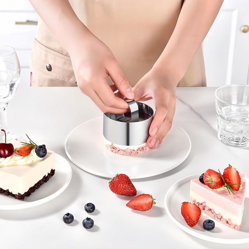 Round Baking Ring Molds: 3 Inch Diameter 1.6 Inch Depth 18/8 Food Grade Stainless Steel - Reusable Dishwasher Safe Non-Stick for Home Baking Restaurant Catering Dessert Making - Image 4