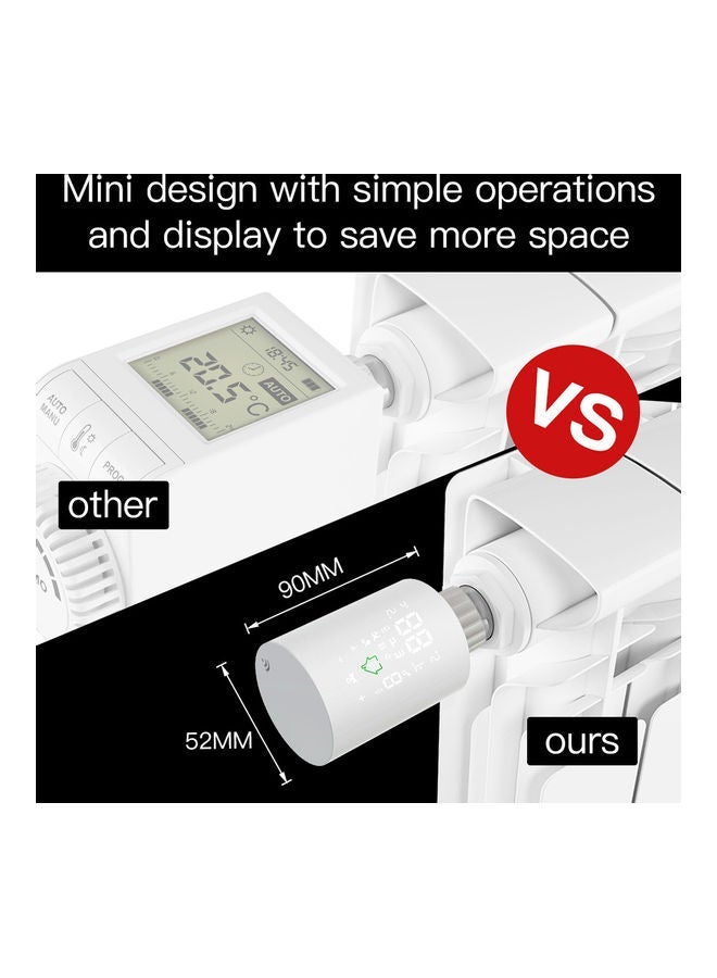 NIBEMINENT Intelligent Programmable Voice Control Thermostatic Radiator White  - Image 3