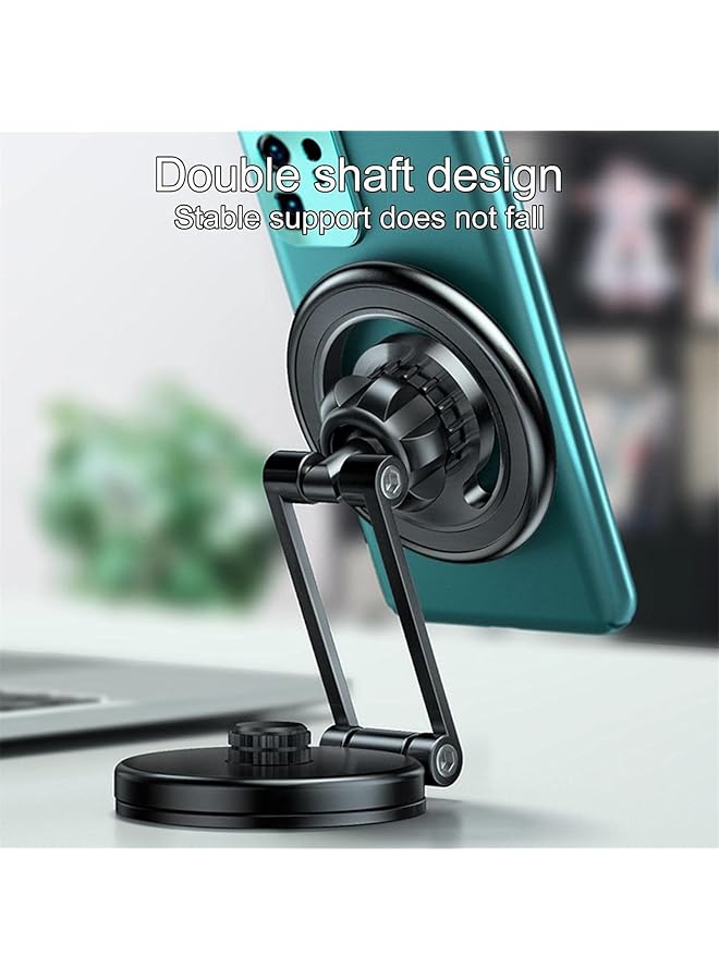 حامل هاتف للسيارة مزود بكوب شفط 360 درجة، قدرة تحمل فائقة، امتصاص مغناطيسي قوي، فضي (ليس أسود) - Image 3