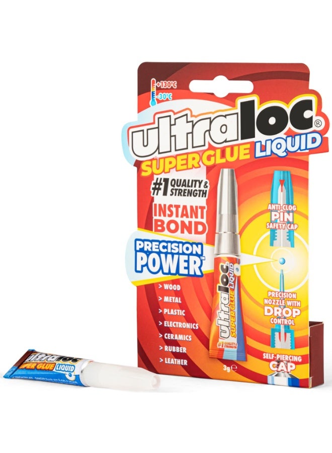Ultraloc Super Glue Liquid 3g – Precision Strong Bond for Fast Repairs – Made in UK ,Pack of 4 - Image 2