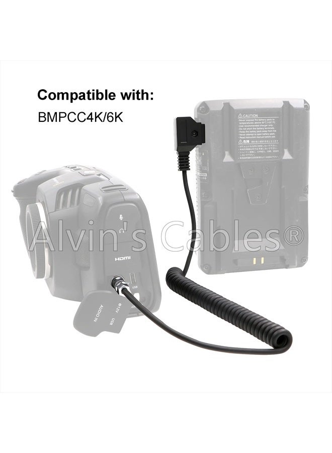 Alvin's Cables كابل طاقة D Tap لكاميرا بلاك ماجيك بوكيت سينما 4K| 6K BMPCC 4K 6K، كابل ملفوف 2 دبوس أنثوي إلى P Tap - Image 3