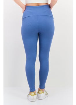 TRIUMPH Women Natural Spotlight Ribbed Leggings, Slate Blue  - Image 3