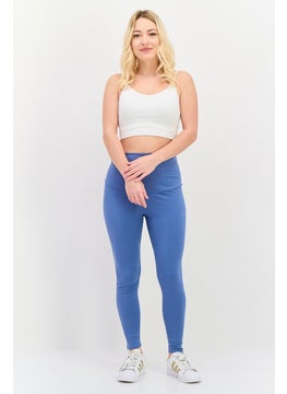 TRIUMPH Women Natural Spotlight Ribbed Leggings, Slate Blue  - Image 4