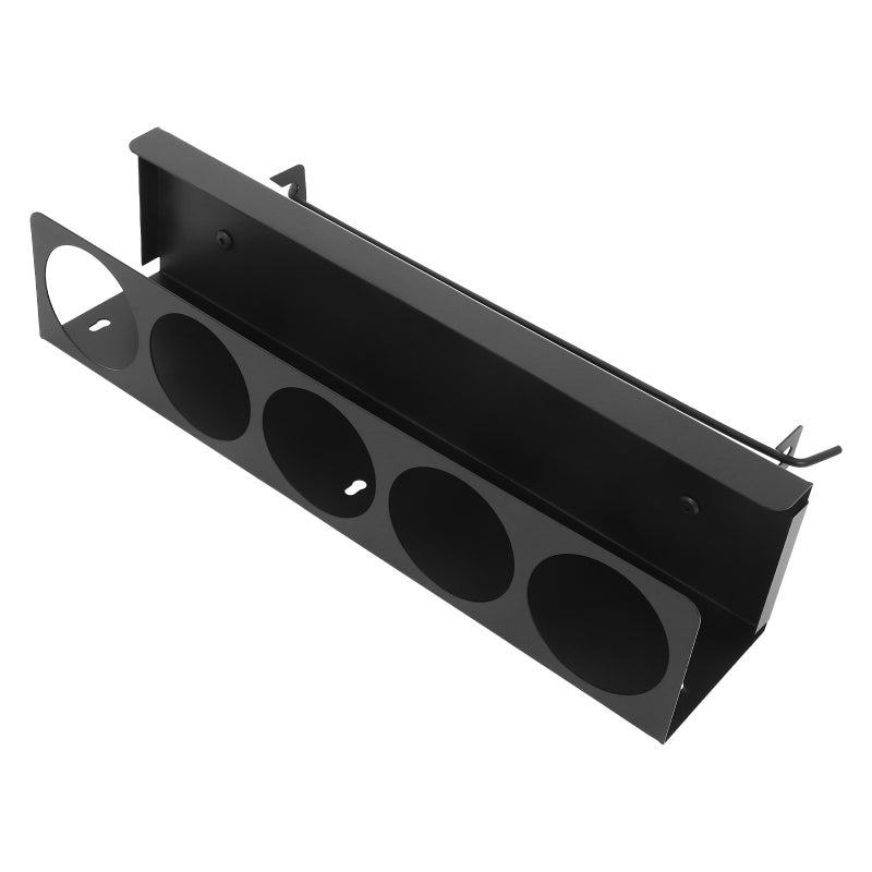 1 Set Garage Spray Can Holder: Workspace Organizer With 5 Holes - Wall Mount Storage Rack - Paint Bottle Organizer - Heavy Duty Metal Shelf Accessories For Paper Towel - Image 1