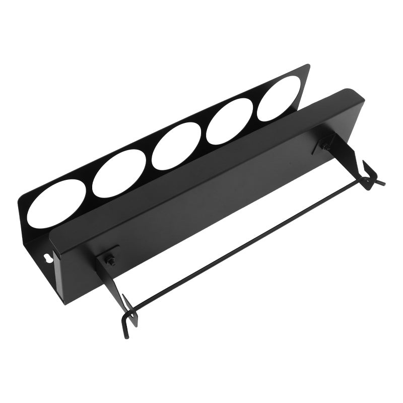 1 Set Garage Spray Can Holder: Workspace Organizer With 5 Holes - Wall Mount Storage Rack - Paint Bottle Organizer - Heavy Duty Metal Shelf Accessories For Paper Towel - Image 3