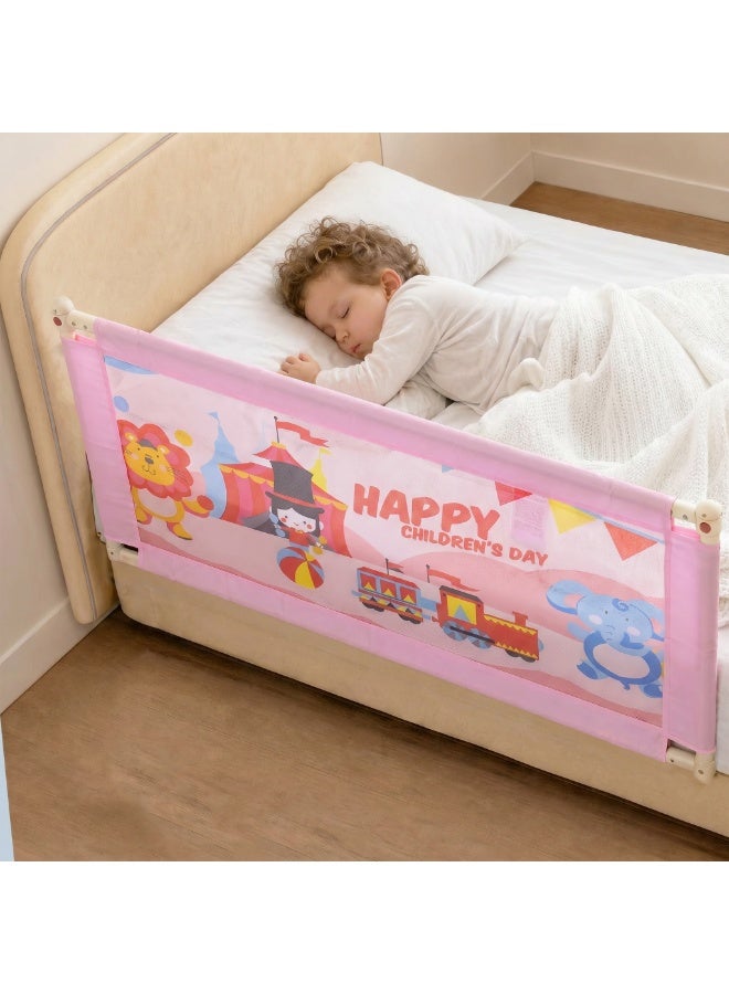 Toddler Bed Safety Rail Guard 150cm Adjustable Bedside Safety Barrier for Kids & Babies with Breathable Mesh and Secure Lock System - Image 1