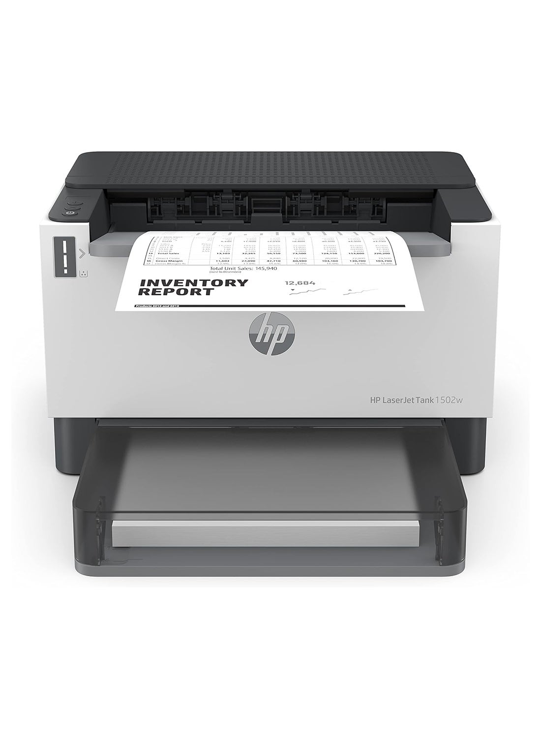 LaserJet Tank 1502w Printer - Black and white, Compact Size; Energy Efficient, Dualband Wi-Fi; Up to 20,000 pages per month duty cycle White