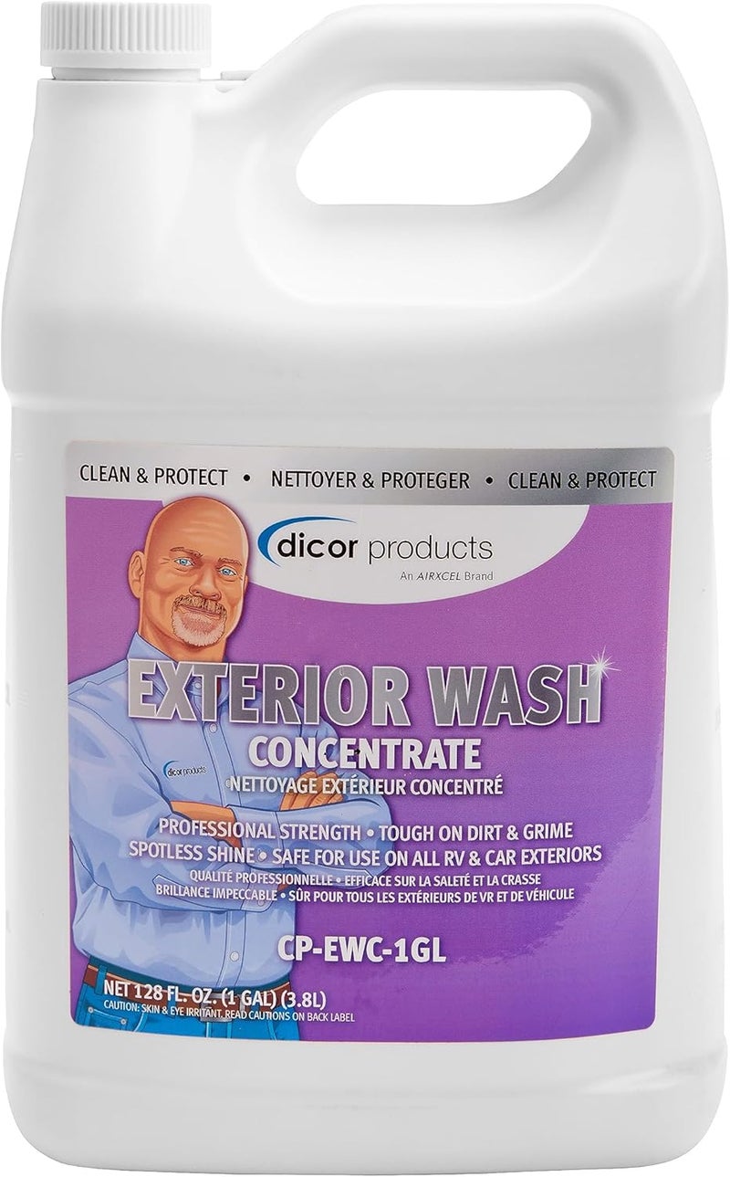 Dicor CP-EWC-1GL Black Streak Remover Exterior Cleaning Care for RV and Vehicle Surfaces, White Slow wear optimized quality - Image 1