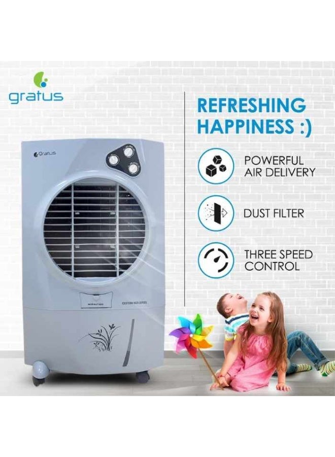 gratus ICESTORM80DX – 80 L Deluxe Evaporative Air Cooler with Four‑Way Air Deflection, Ice Chamber & Heavy-Duty Wheels - Image 4