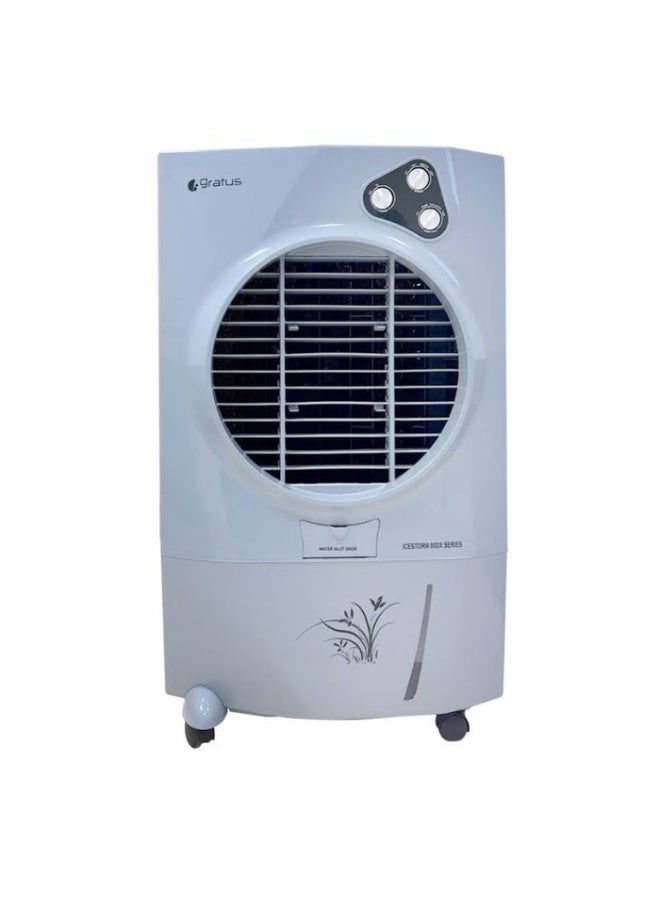 gratus ICESTORM80DX – 80 L Deluxe Evaporative Air Cooler with Four‑Way Air Deflection, Ice Chamber & Heavy-Duty Wheels - Image 2